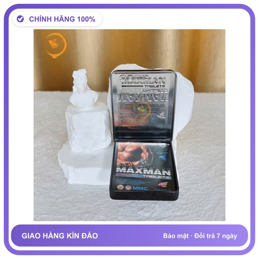 Viên uống hỗ trợ tăng cường sinh lý nam giới tăng cường sinh lý nam MAXMAN 3800mg dạng viên Chính Hãng An Toàn Tiện Lợi Giao Nhanh Toàn Quốc Cao Cấp