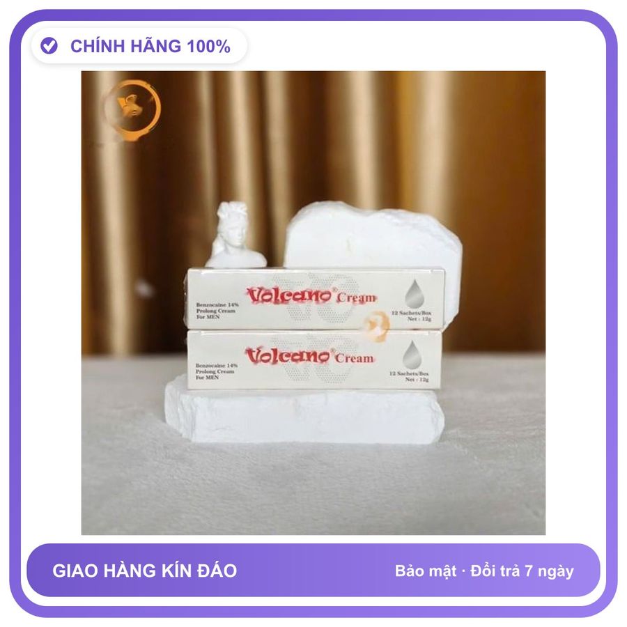 Viên uống hỗ trợ tăng cường sinh lý nam giới Combo 10 gói kem Volcano Cream chống xuất tinh sớm dùng Mẫu Mới