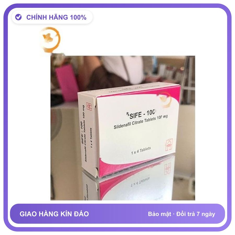 Viên uống hỗ trợ tăng cường sinh lý nam giới tăng cường sinh lý nam SIFE 100mg hộp 4 viên Bản Tiêu Chuẩn