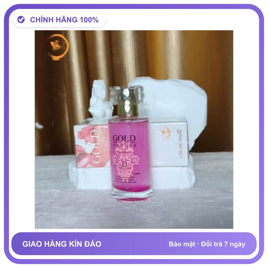 Nước Hoa Tăng Sinh Lý Nam Và Nữ cực mạnh Gold Powder D - Hương Quyến Rũ Cuốn Hút Bản Tiêu Chuẩn Hàng Nhập Khẩu