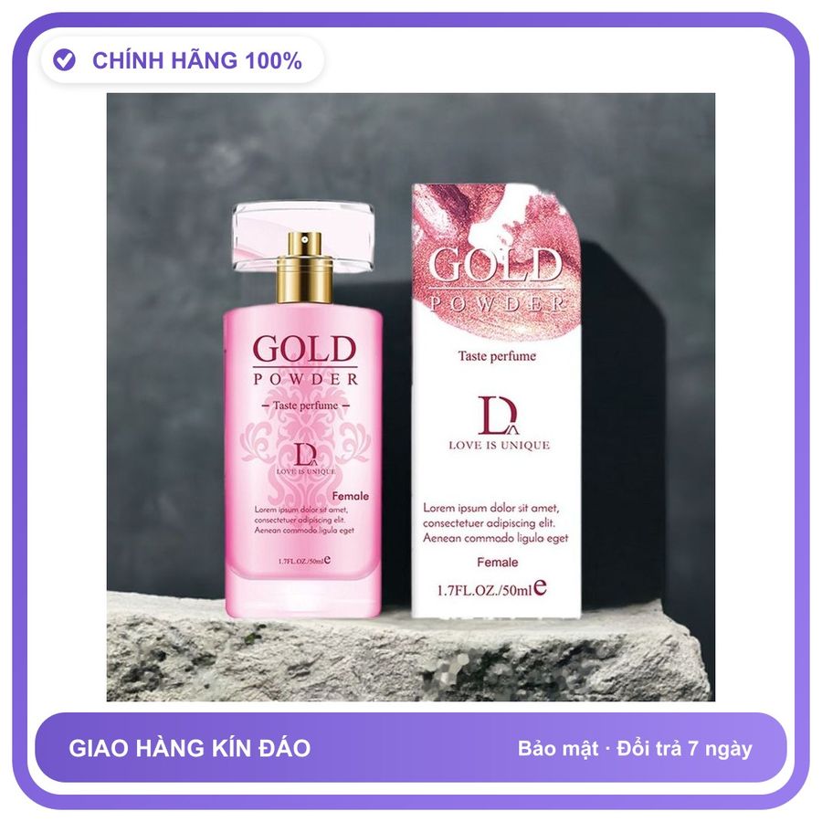 Nước Hoa Tăng Sinh Lý Nam Và Nữ cực mạnh Gold Powder D - Hương Quyến Rũ Cuốn Hút Hàng Chuẩn Hàng Nhập Khẩu