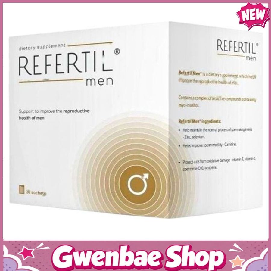 Refertil Men - Hỗ Trợ Sức Khỏe Sinh Sản Nam Giới (Hộp 30 Gói) Gwenshop Chính Hãng Hàng Nhập Khẩu