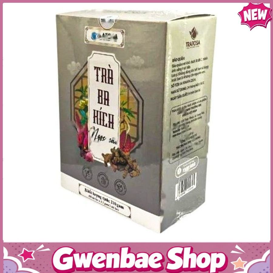 Trà Ba Kích Ngọc Cẩu Tratosa - Hỗ Trợ Bổ Thận, Tráng Dương (Hộp 60 Túi Lọc) Gwenshop Chính Hãng Hàng Nhập Khẩu