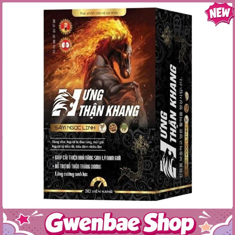 Hưng Thận Khang - Hỗ Trợ Làm Chậm Quá Trình Mãn Dục Nam (Hộp 30 Viên) Gwenshop Chính Hãng Hàng Nhập Khẩu