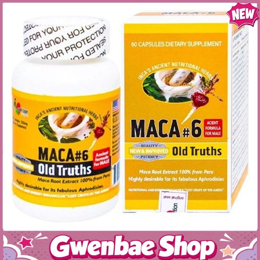 Maca #6 Old Truths - Hỗ Trợ Bổ Thận, Tráng Dương (Hộp 60 Viên) Gwenshop Chính Hãng