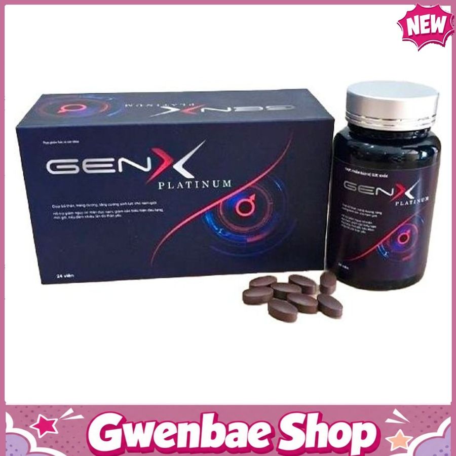 Viên Uống Gen X Platinum - Hỗ Trợ Bổ Thận, Tráng Dương, Tăng Sinh Lý Nam (Hộp 24 Viên) Gwenshop Chính Hãng