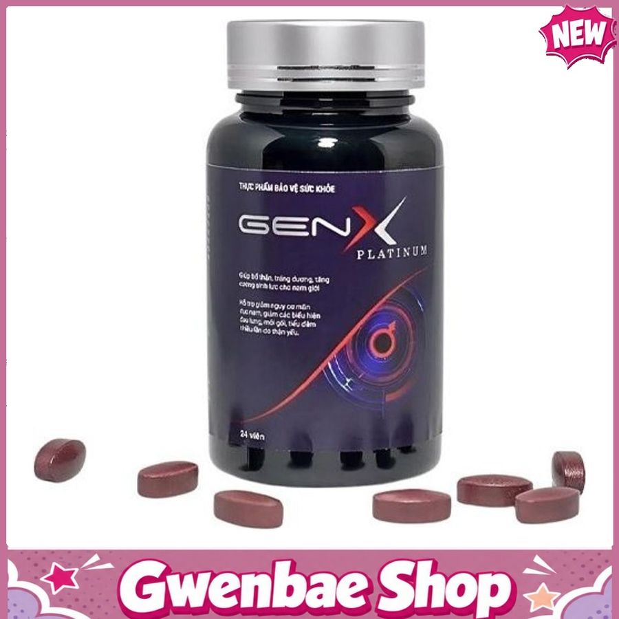 Viên Uống Gen X Platinum - Hỗ Trợ Bổ Thận, Tráng Dương, Tăng Sinh Lý Nam (Hộp 24 Viên) Gwenshop Chính Hãng Hàng Nhập Khẩu