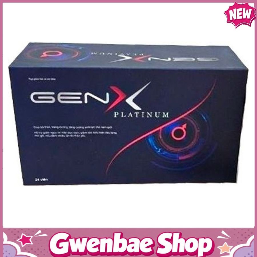 Viên Uống Gen X Platinum - Hỗ Trợ Bổ Thận, Tráng Dương, Tăng Sinh Lý Nam (Hộp 24 Viên) Gwenshop Chính Hãng Mẫu Mới