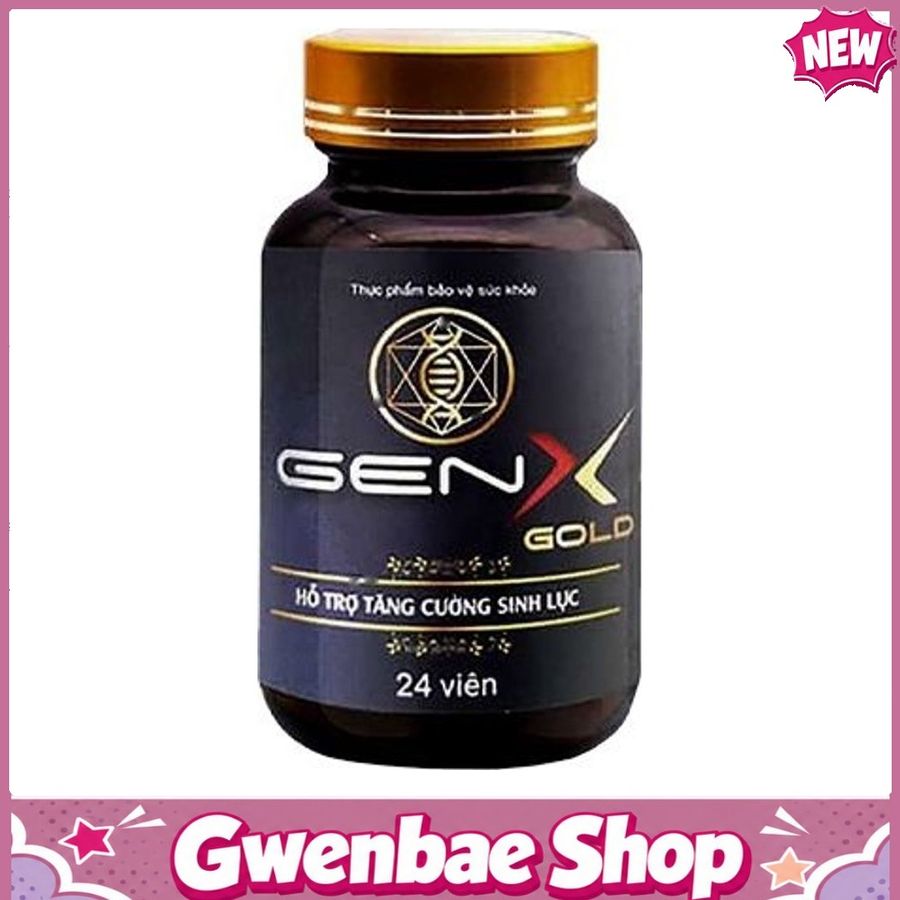 Gen X Gold - Hỗ Trợ Tăng Cường Sinh Lực (Hộp 24 Viên) Gwenshop Chính Hãng Hàng Nhập Khẩu