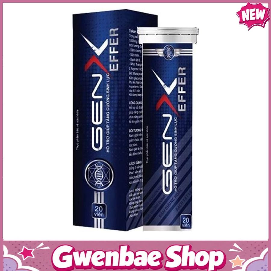 Gen X Effer - Hỗ Trợ Giúp Tăng Cường Sinh Lực Phái Mạnh (Tuýp 20 Viên) Gwenshop Chính Hãng