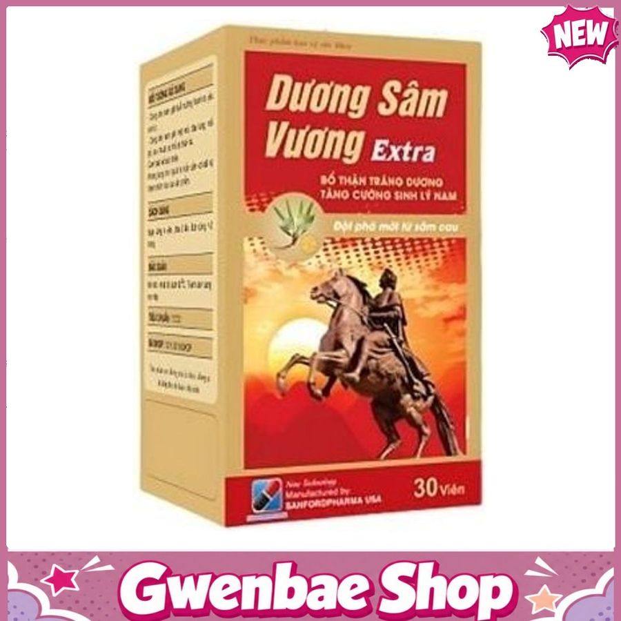Dương Sâm Vương Extra - Hỗ Trợ Bổ Thận, Tăng Cường Sinh Lực (Hộp 30 Viên) Gwenshop Chính Hãng