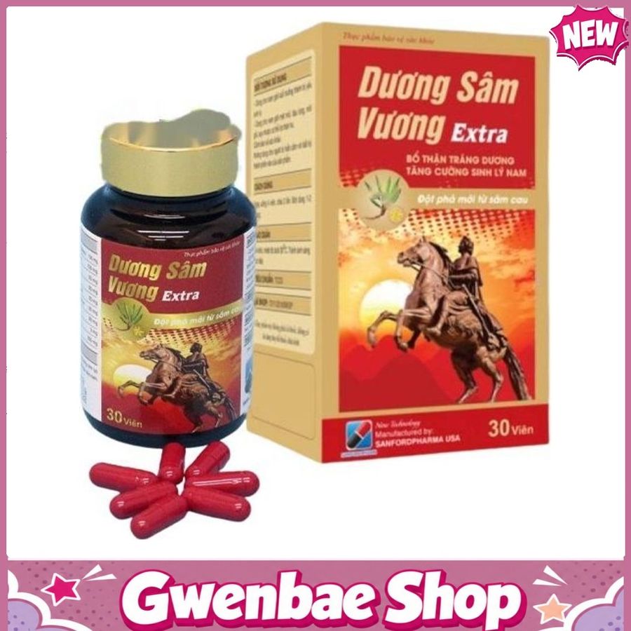 Dương Sâm Vương Extra - Hỗ Trợ Bổ Thận, Tăng Cường Sinh Lực (Hộp 30 Viên) Gwenshop Chính Hãng Mẫu Mới
