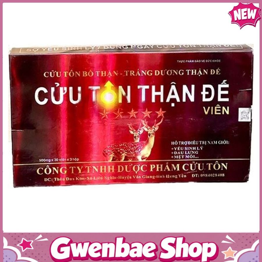 Cửu Tôn Thận Đế - Hỗ Trợ Cải Thiện Sinh Lý Nam Giới Gwenshop Chính Hãng Mẫu Mới