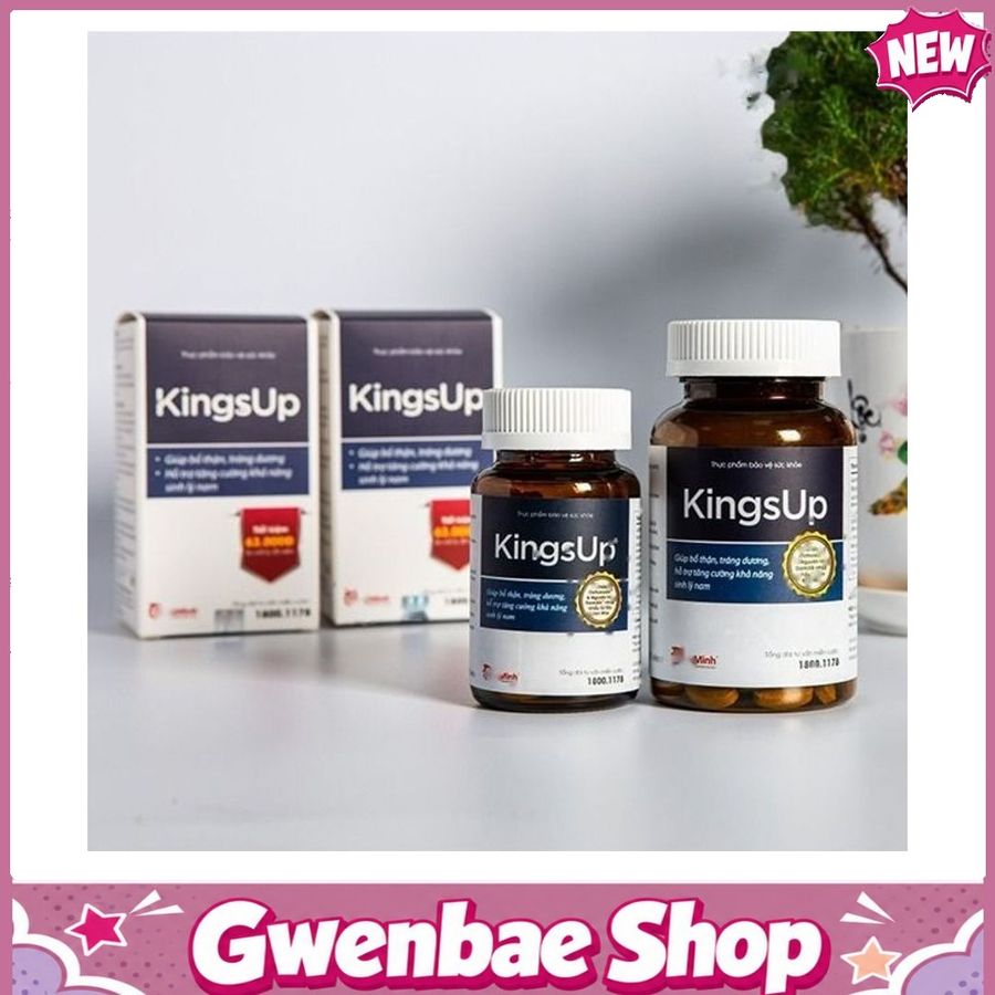 Kings Up - Viên Uống Hỗ Trợ Hạn Chế Quá Trình Mãn Dục Nam (Hộp 80 Viên) Gwenshop Chính Hãng Hàng Nhập Khẩu