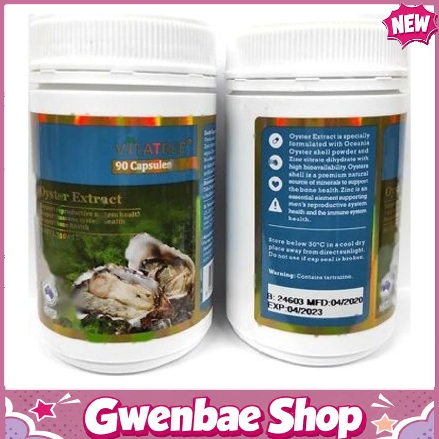 Vitatree Oyster Extract - Cung Cấp Dưỡng Chất Kích Thích Hormone & Cải Thiện Sinh Lý Nam Gwenshop Chính Hãng