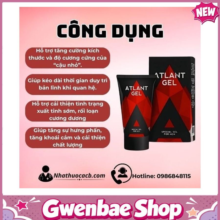 Atlant Gel – Giúp Cải Thiện Kích Thước Cậu Nhỏ Hiệu Quả Gwenshop Chính Hãng Bản Tiêu Chuẩn