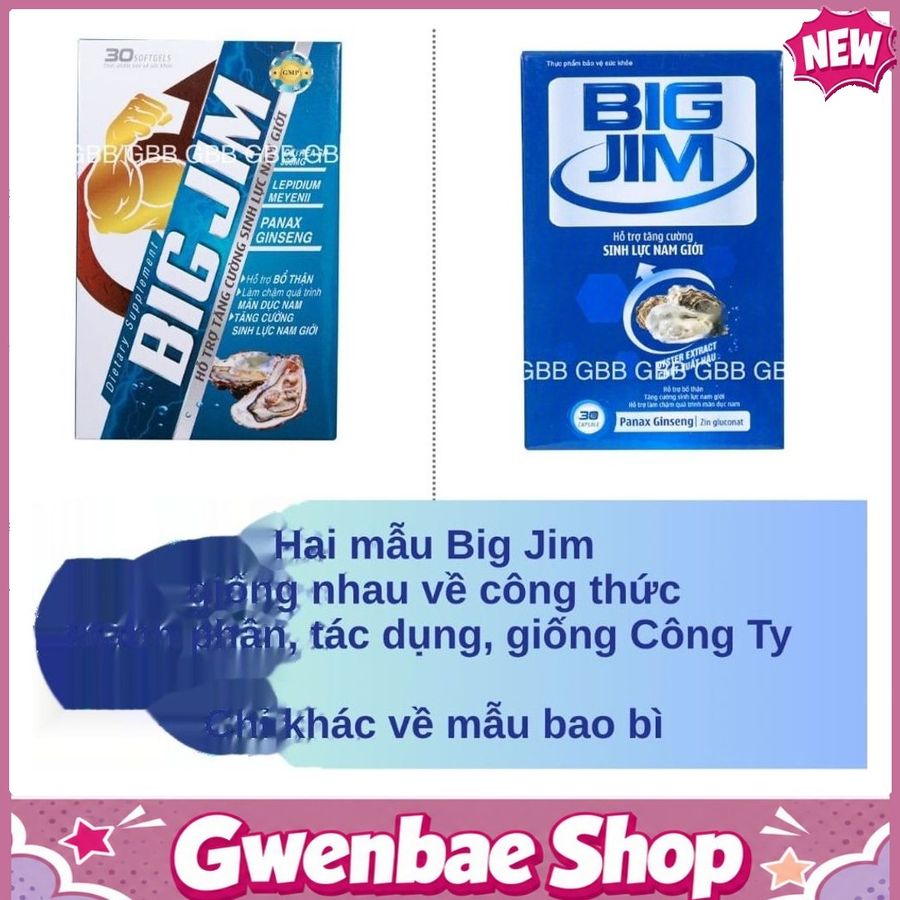 Big Jim Bổ Thận, Tăng Cường Sinh Lý Nam Giới Gwenshop Chính Hãng Mẫu Mới