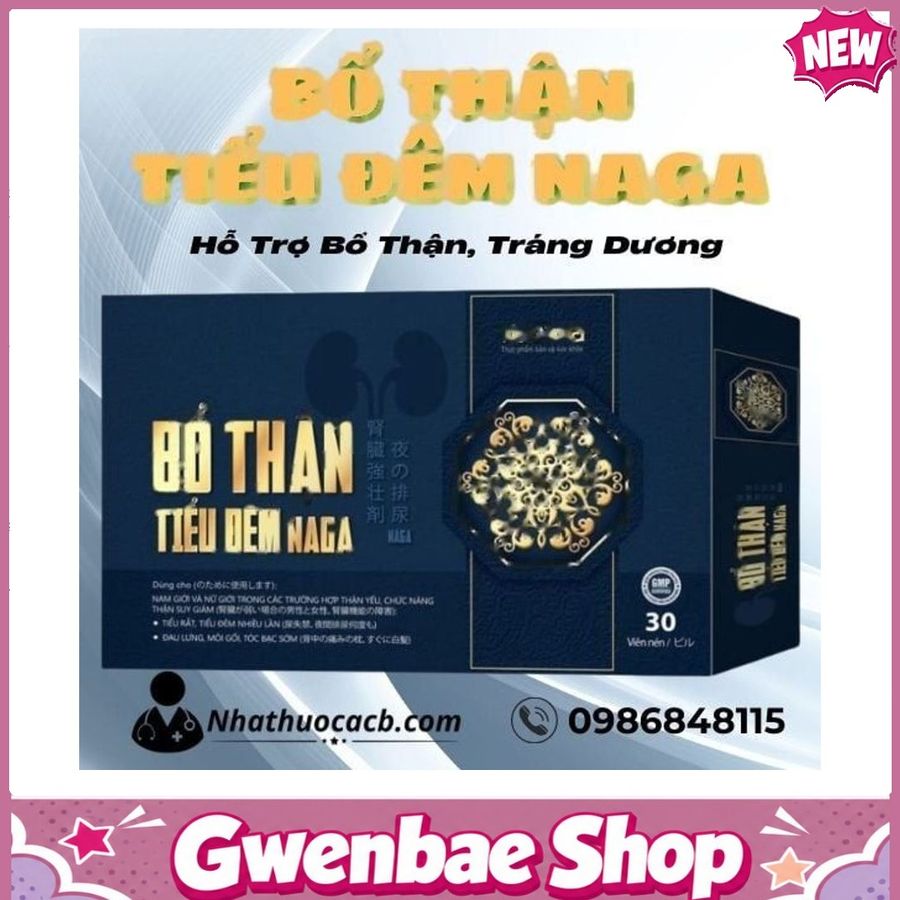 Bổ Thận Tiêu Đêm Naga Viên Uống Hỗ Trợ Bổ Thận Tráng Dương Gwenshop Chính Hãng Bản Tiêu Chuẩn