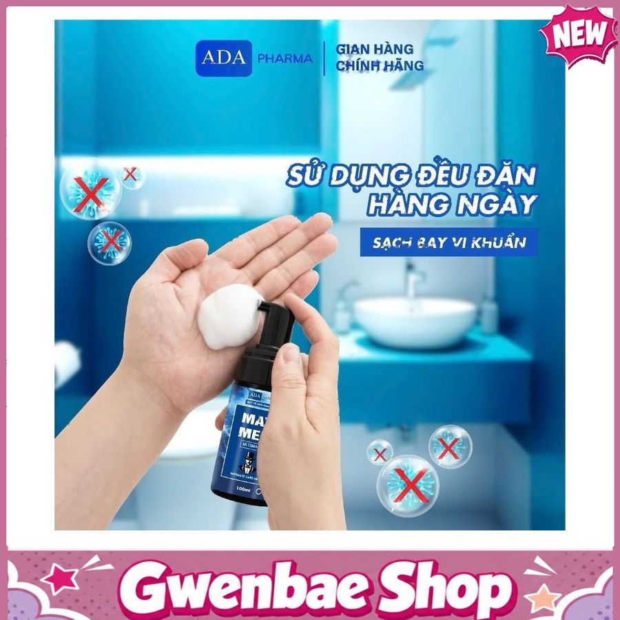 Bọt Vệ Sinh Nam Giới Max Men ADA 100ml Gwenshop Chính Hãng Hàng Nhập Khẩu