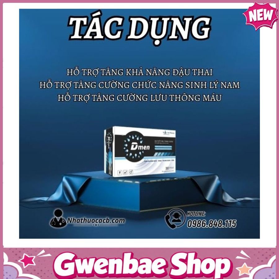 Dmen Giúp Hỗ Trợ Tăng Cường Sức Khỏe Sinh Lý Nam Giới Gwenshop Chính Hãng Bản Tiêu Chuẩn
