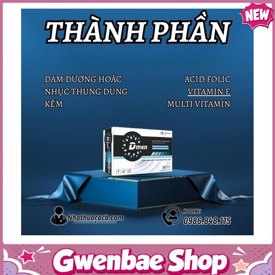 Dmen Giúp Hỗ Trợ Tăng Cường Sức Khỏe Sinh Lý Nam Giới Gwenshop Chính Hãng Loại Tốt