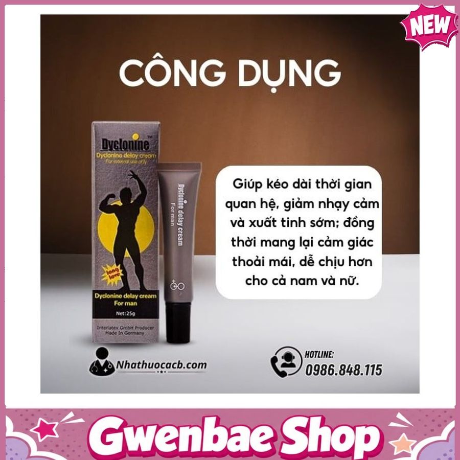 Gel Dyclonine Tăng Thời Gian Yêu Và Kéo Dài Thời Gian Yêu Gwenshop Chính Hãng Bản Tiêu Chuẩn