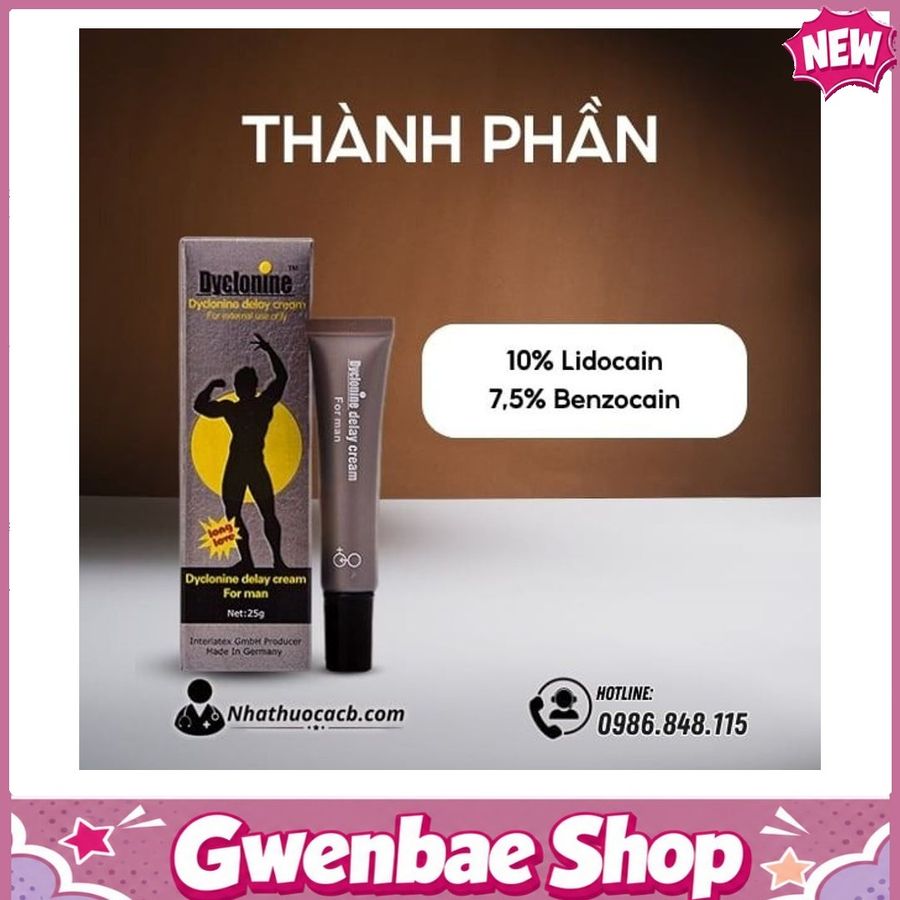 Gel Dyclonine Tăng Thời Gian Yêu Và Kéo Dài Thời Gian Yêu Gwenshop Chính Hãng Loại Tốt