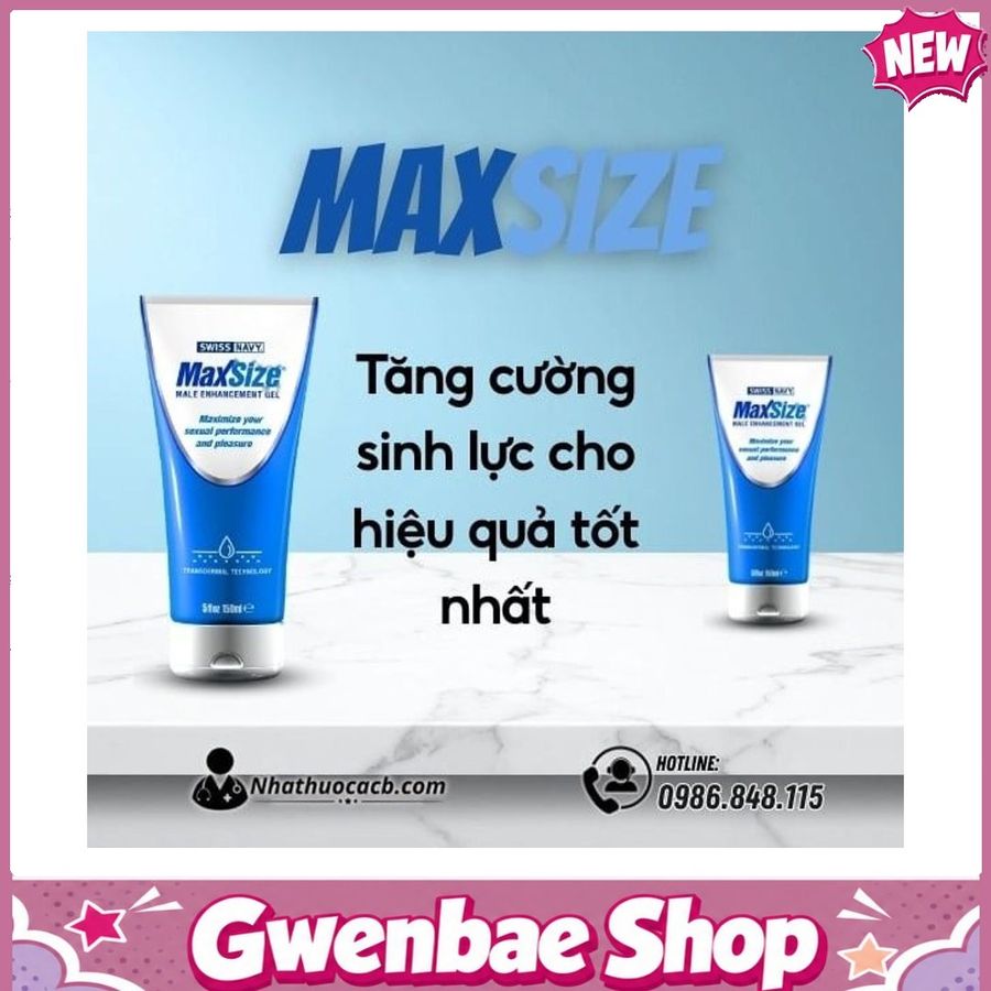 Gel Max Size USA Chống Xuất Sớm, Cải Thiện Sinh Lý Nam Giới Gwenshop Chính Hãng Hàng Nhập Khẩu