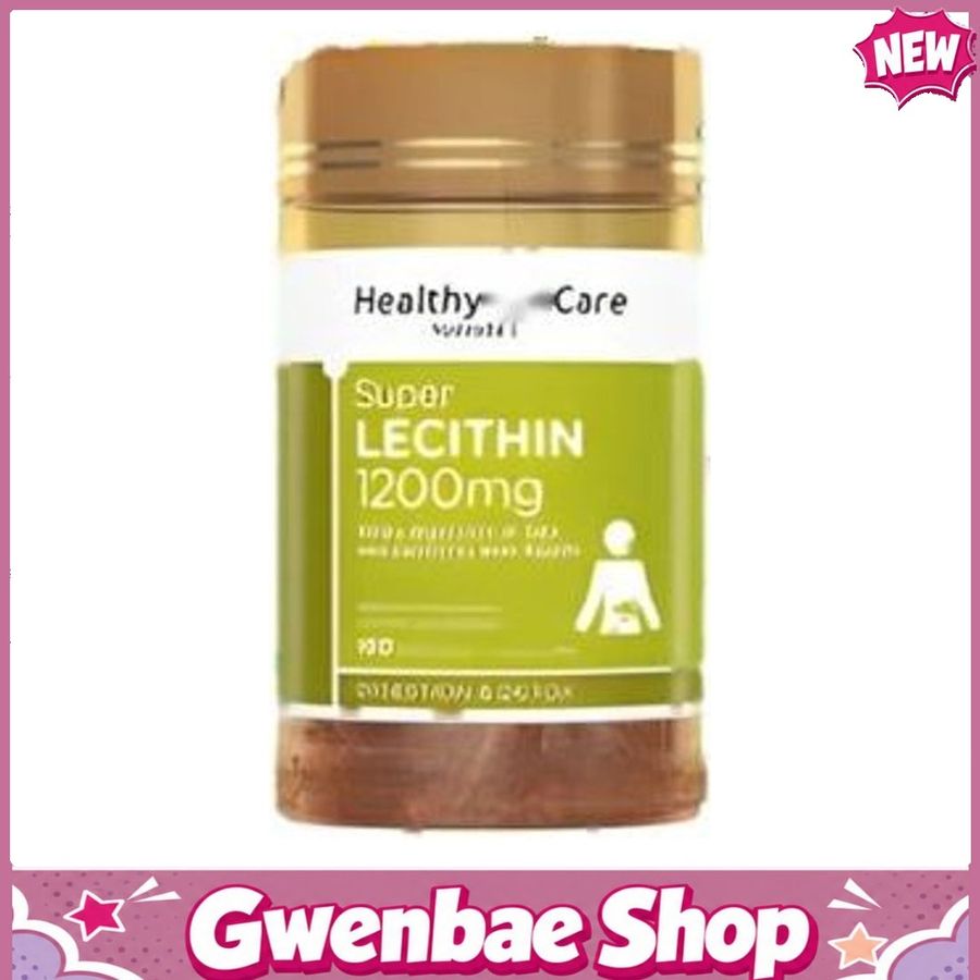 Healthy Care Super Lecithin 1200Mg Gwenshop Chính Hãng - hàng chuẩn nguồn gốc rõ ràng, hạn dùng in rõ trên hộp, đóng gói kín đáo