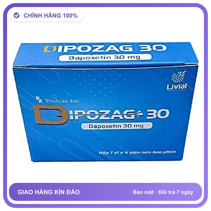 Dipozag 30 - Hỗ Trợ Kéo Dài Thời Gian Quan Hệ (Hộp 4 Viên) Snapshop Chính Hãng Mẫu Mới