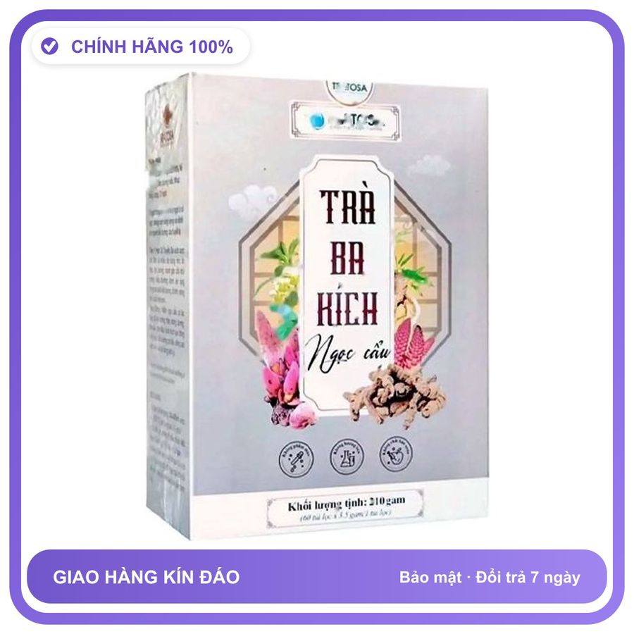 Trà Ba Kích Ngọc Cẩu Tratosa - Hỗ Trợ Bổ Thận, Tráng Dương (Hộp 60 Túi Lọc) Snapshop Chính Hãng