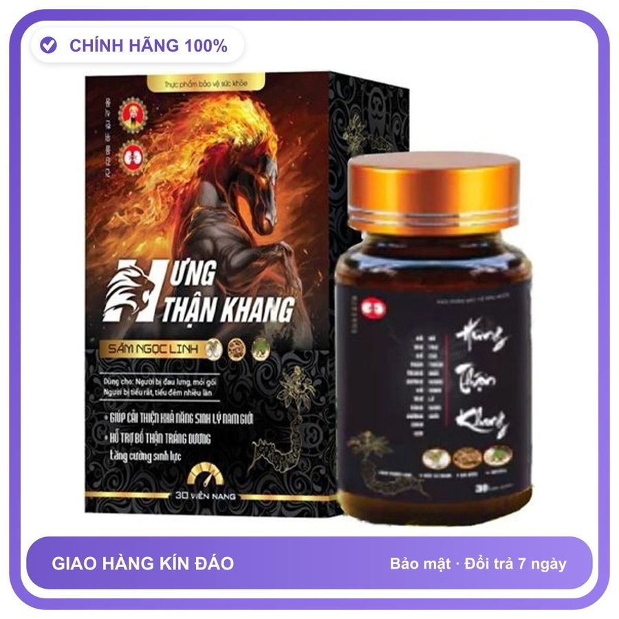 Hưng Thận Khang - Hỗ Trợ Làm Chậm Quá Trình Mãn Dục Nam (Hộp 30 Viên) Snapshop Chính Hãng