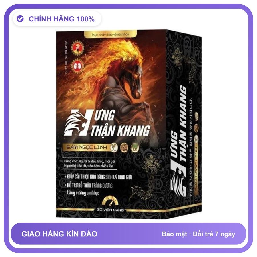 Hưng Thận Khang - Hỗ Trợ Làm Chậm Quá Trình Mãn Dục Nam (Hộp 30 Viên) Snapshop Chính Hãng Hàng Nhập Khẩu