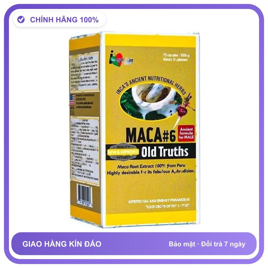 Maca #6 Old Truths - Hỗ Trợ Bổ Thận, Tráng Dương (Hộp 60 Viên) Snapshop Chính Hãng Mẫu Mới