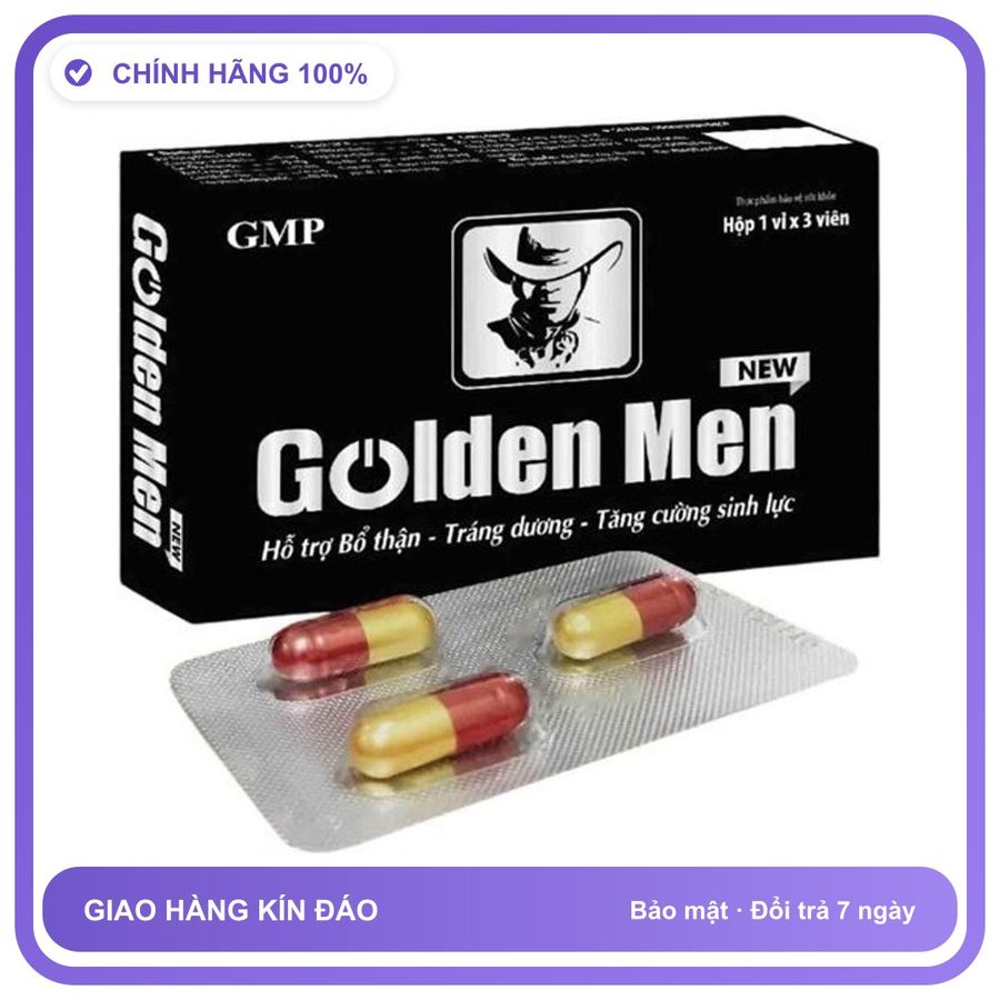 Golden Men New - Hỗ Trợ Bổ Thân, Tráng Dương (Hộp 3 Viên) Snapshop Chính Hãng