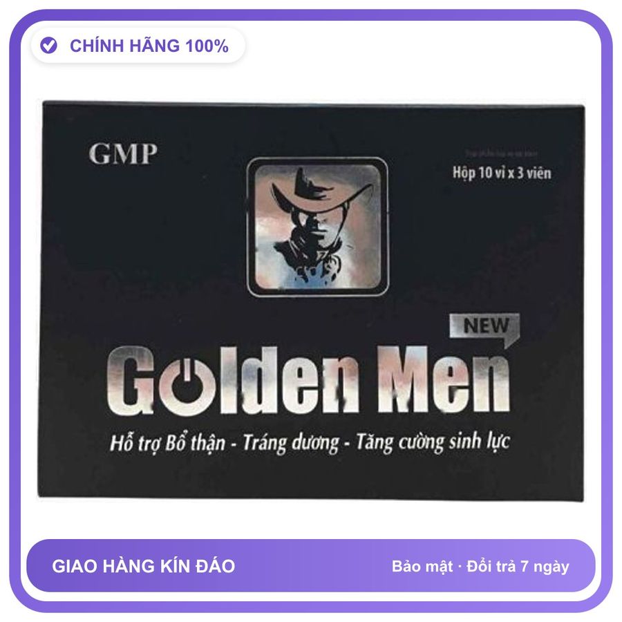 Golden Men New - Hỗ Trợ Bổ Thân, Tráng Dương (Hộp 3 Viên) Snapshop Chính Hãng Hàng Nhập Khẩu