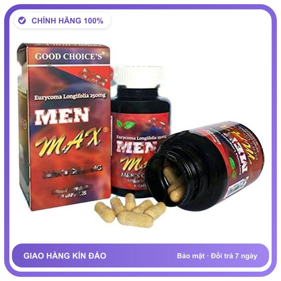 Men Max - Hỗ Trợ Hạn Chế Mãn Dục Ở Nam Giới (Hộp 60 Viên) Snapshop Chính Hãng Mẫu Mới