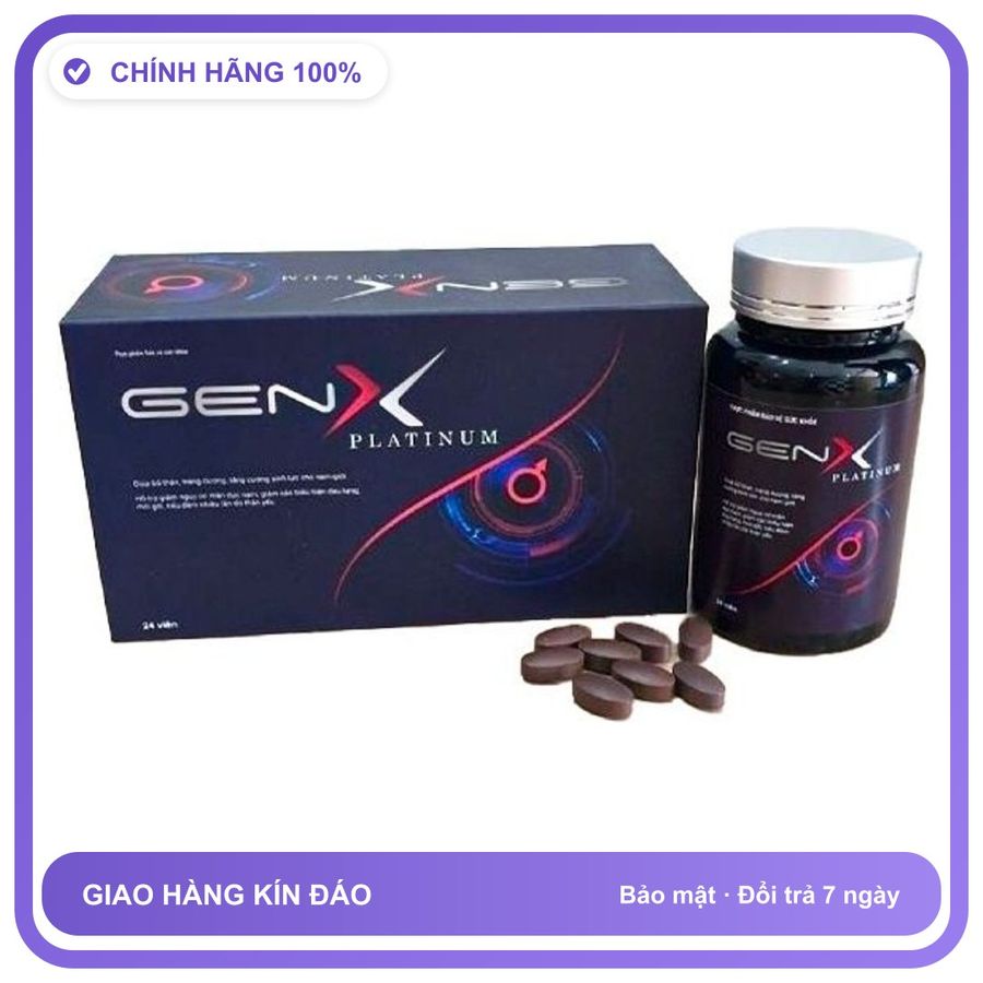 Viên Uống Gen X Platinum - Hỗ Trợ Bổ Thận, Tráng Dương, Tăng Sinh Lý Nam (Hộp 24 Viên) Snapshop Chính Hãng