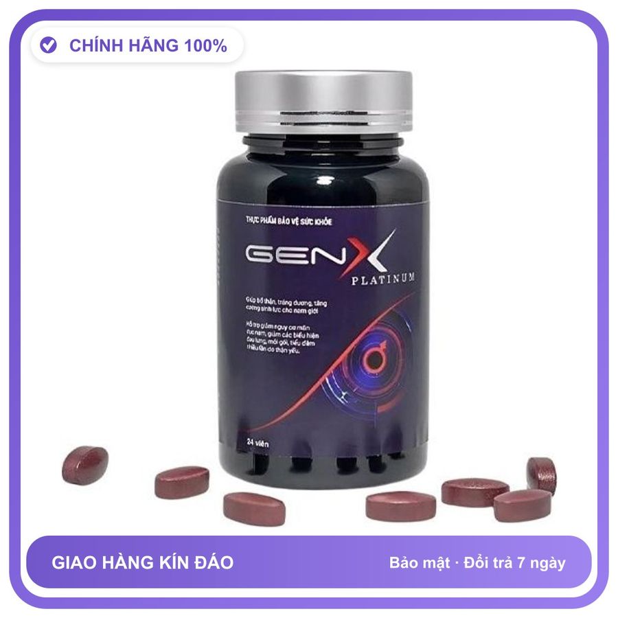Viên Uống Gen X Platinum - Hỗ Trợ Bổ Thận, Tráng Dương, Tăng Sinh Lý Nam (Hộp 24 Viên) Snapshop Chính Hãng Hàng Nhập Khẩu