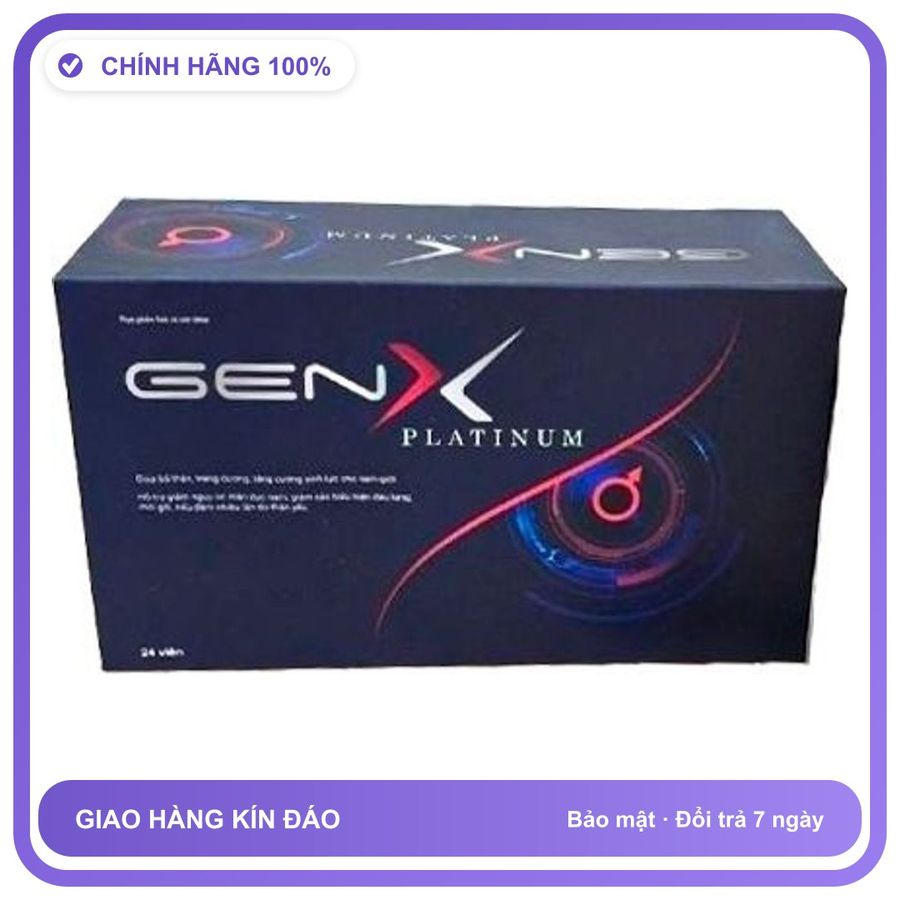 Viên Uống Gen X Platinum - Hỗ Trợ Bổ Thận, Tráng Dương, Tăng Sinh Lý Nam (Hộp 24 Viên) Snapshop Chính Hãng Mẫu Mới