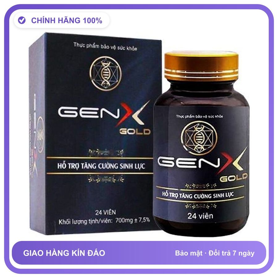 Gen X Gold - Hỗ Trợ Tăng Cường Sinh Lực (Hộp 24 Viên) Snapshop Chính Hãng