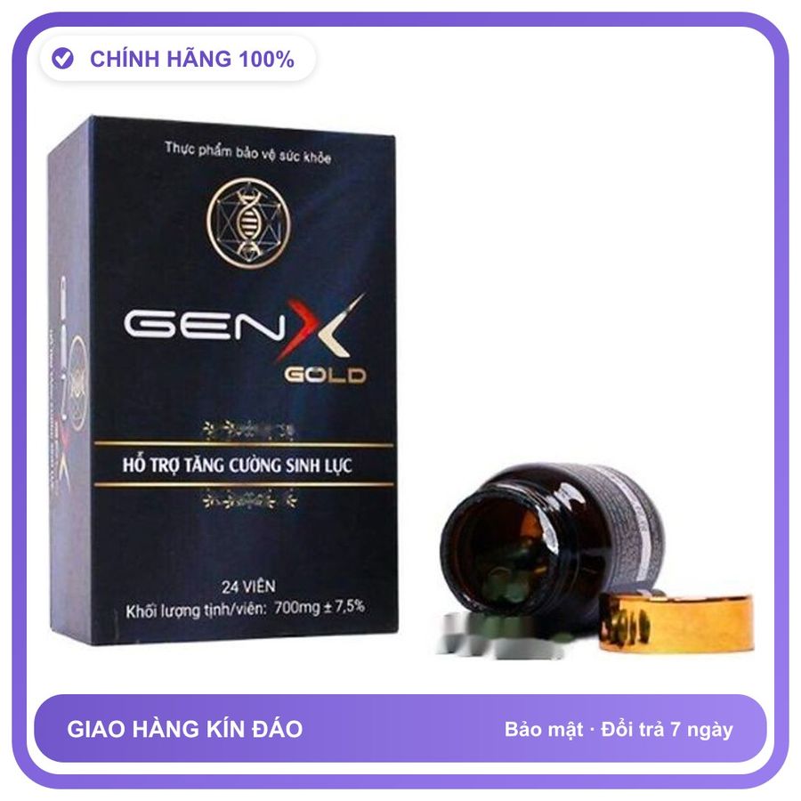 Gen X Gold - Hỗ Trợ Tăng Cường Sinh Lực (Hộp 24 Viên) Snapshop Chính Hãng Mẫu Mới