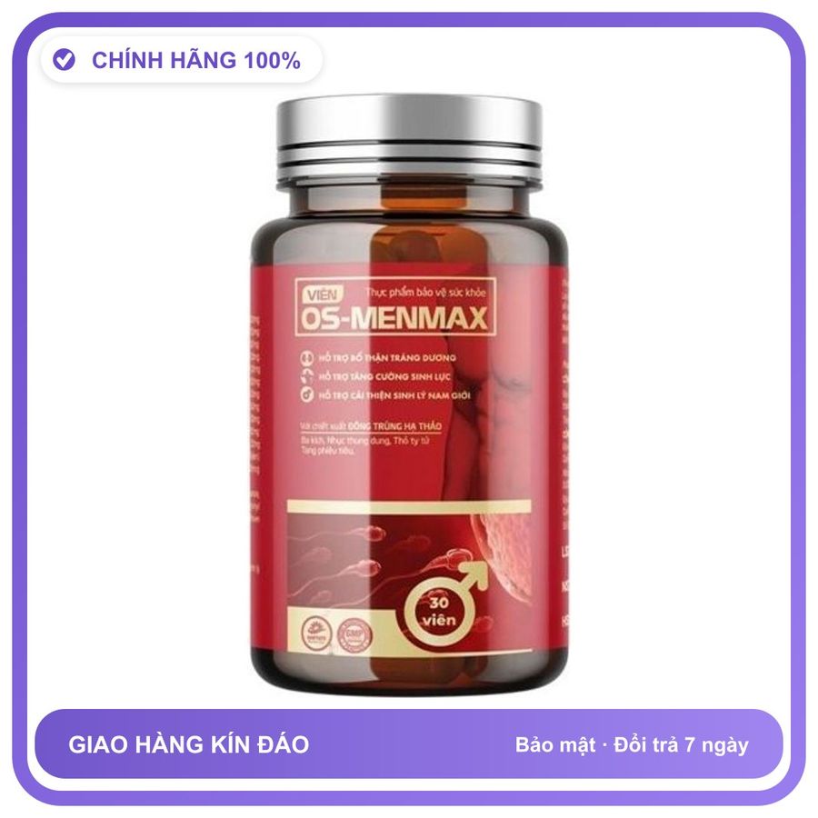 OS - MENMAX - Tăng Cường Sức Khỏe Và Sinh Lý Nam Giới (Hộp 30 Viên) Snapshop Chính Hãng Hàng Nhập Khẩu