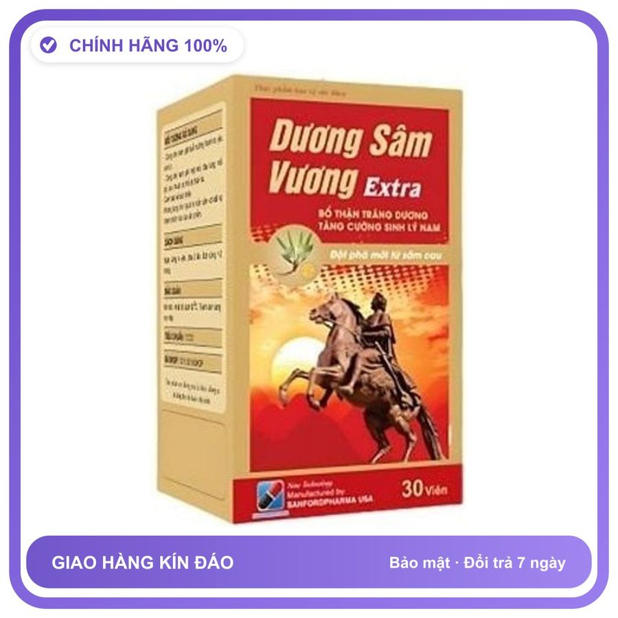 Dương Sâm Vương Extra - Hỗ Trợ Bổ Thận, Tăng Cường Sinh Lực (Hộp 30 Viên) Snapshop Chính Hãng