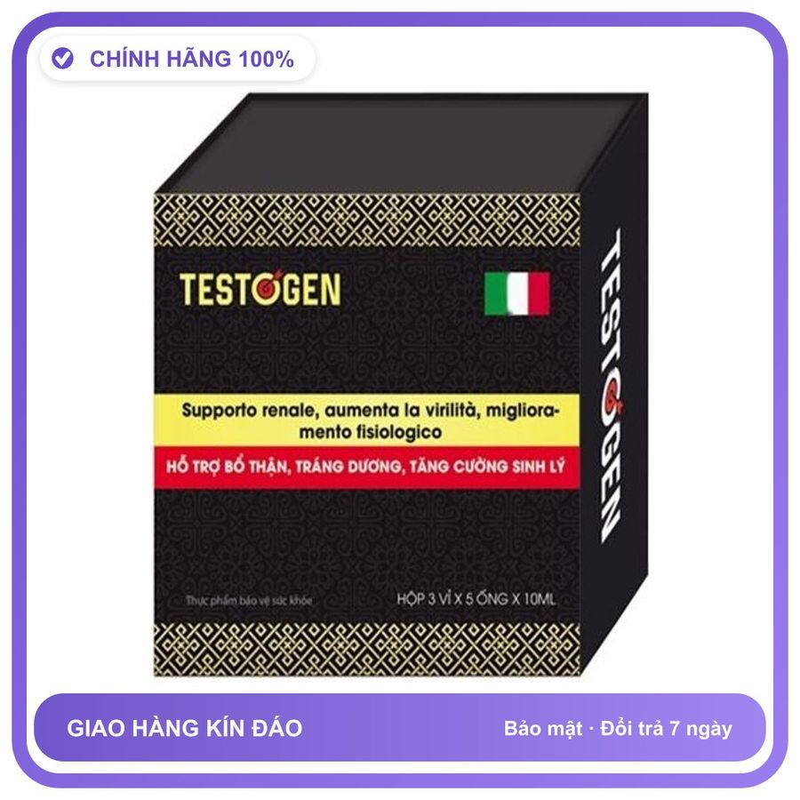 Testogen - Hỗ Trợ Bổ Thận, Tăng Cường Sinh Lý Nam Giới (Hộp 15 Ống) Snapshop Chính Hãng