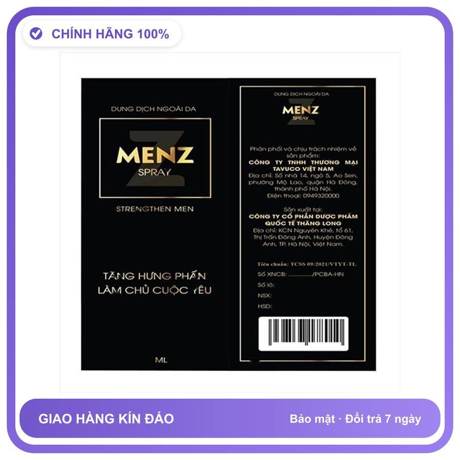 Dung Dịch Ngoài Da Menz Spray - Hỗ Trợ Phòng Ngừa Và Điều Trị Viêm Nhiễm Nam Khoa Snapshop Chính Hãng