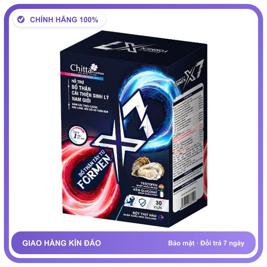Bổ Thận Tây Tử Formen X7 - Hỗ Trợ Cải Thiện Chức Năng Thận Snapshop Chính Hãng Hàng Nhập Khẩu