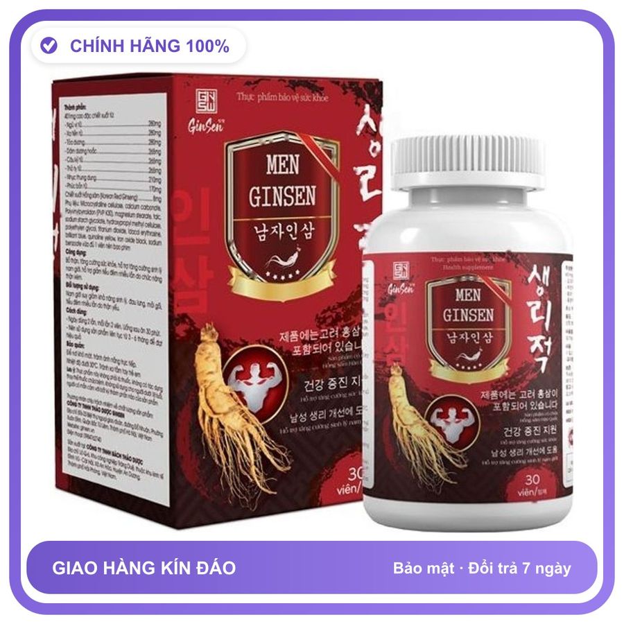 Men Ginsen - Hỗ Trợ Bổ Thận, Tăng Cường Sinh Lý Nam Giới Snapshop Chính Hãng Hàng Nhập Khẩu