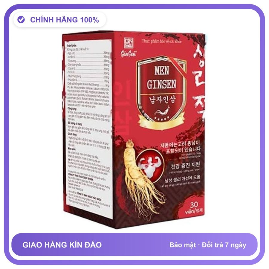 Men Ginsen - Hỗ Trợ Bổ Thận, Tăng Cường Sinh Lý Nam Giới Snapshop Chính Hãng Mẫu Mới