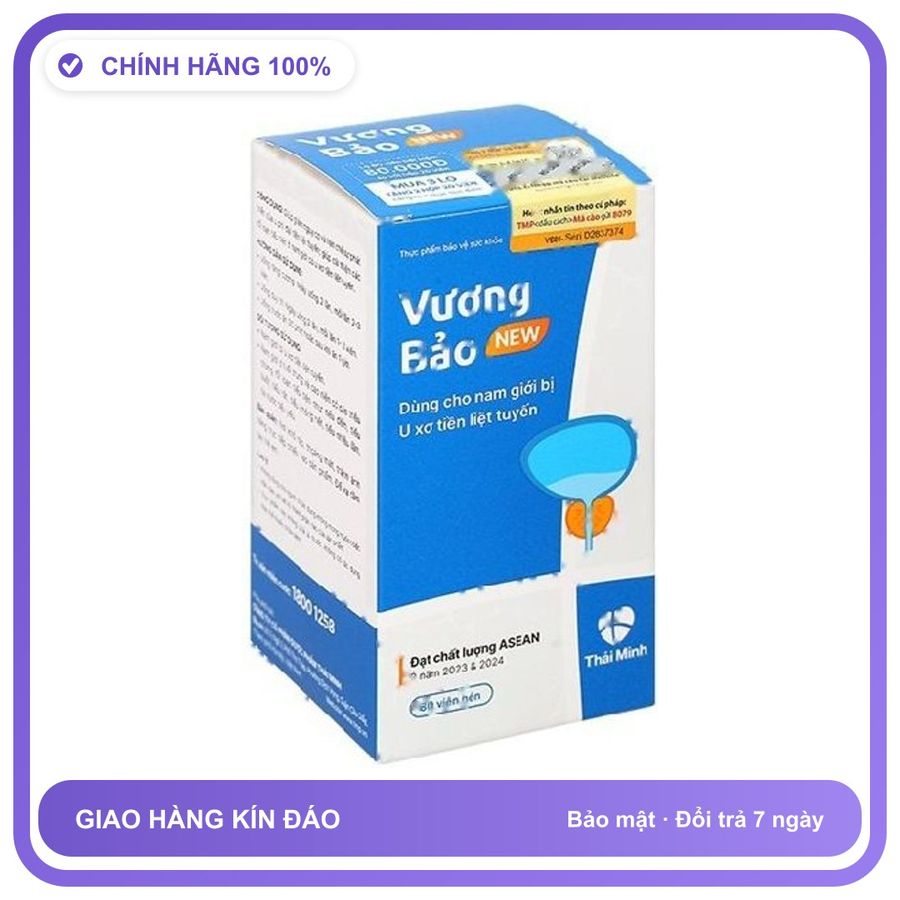 Vương Bảo New - Dùng Cho Nam Giới Bị U Xơ Tiền Liệt Tuyến Snapshop Chính Hãng Mẫu Mới